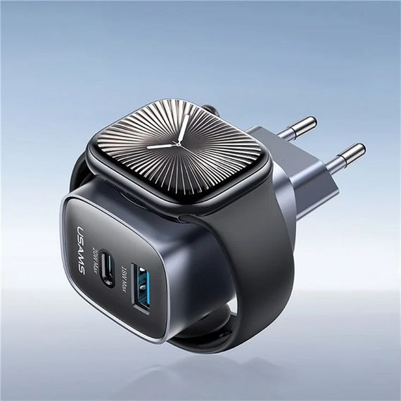 МЗП Usams US-CC293 T67 Multifunctional iWatch Charger 20W (1USB-A/1C) Tarnish | Зображення 1