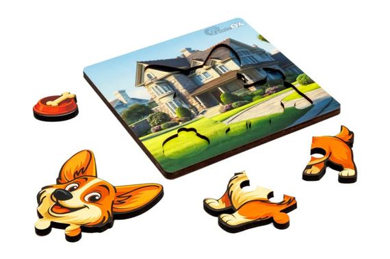 Сортер А6 "Веселий песик" Puz-88753 дерев'яний PuzzleOk | Зображення 2