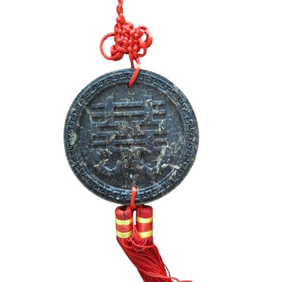 Чай пуэр украшение Фен шуй Двойное счастье - Дракон и феникс диаметр 6,5 см 50 г | Зображення 2