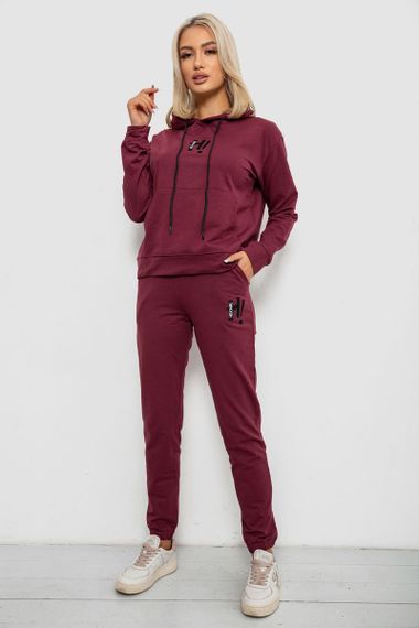 Спортивный костюм женский двухнитка, цвет сливовый, 214R1419-003 | Зображення 2