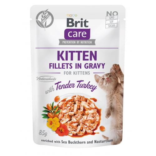 Вологий корм Brit Care для кошенят з індичкою в соусі 24шт*85 г