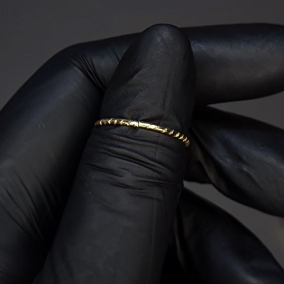 Кольцо #56 для фото ногтей (маникюра) цвет золото