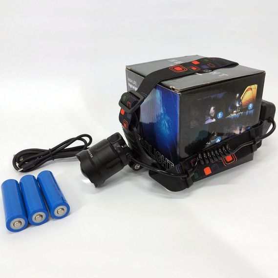 Ліхтар налобний X-Balong XQ-219-HP50 акумуляторний LED zoom з функцією Power Bank 3 VH-125 режими роботи | Зображення 3