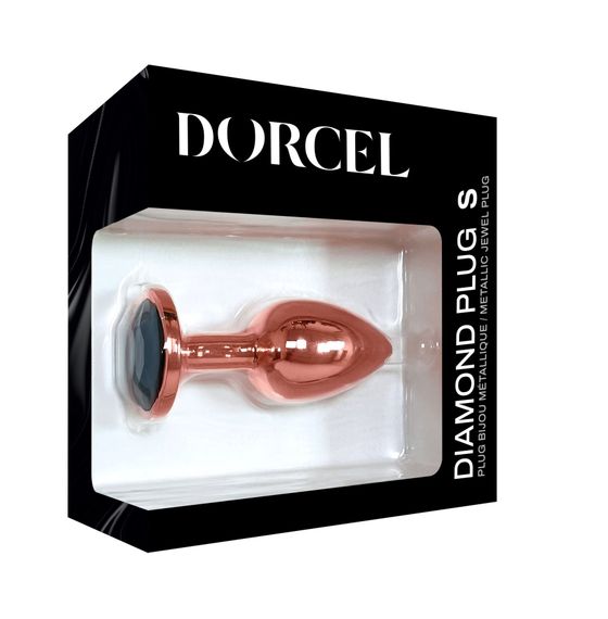 Металлическая анальная пробка с украшением в виде кристалла Dorcel - Diamond Plug Rose Gold S | Зображення 4