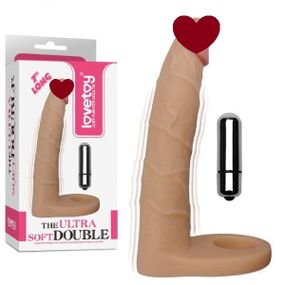 Телесная насадка-вибратор для двойного проникновения 7" The Ultra Soft Double-Vibrating 17 см Sex Aura