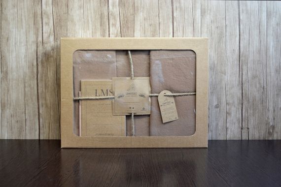 Постельное белье Limasso Stonewashed Ranforse 200 х 220 см Wood Smoke | Зображення 3