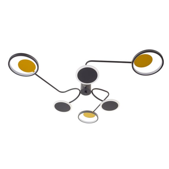 Люстра светодиодная потолочная 40W WW+NW+CW WH BK+G (BR-01 657C/6)