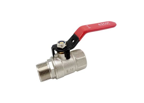 Кран кульовий Nickel PRO PN40 3/4"ЗВ червона ручка ASCO 1/20 | Зображення 2
