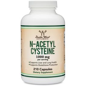 Ацетилцистеин Double Wood N-Acetyl Cysteine (NAC) 1000 mg 210 Caps