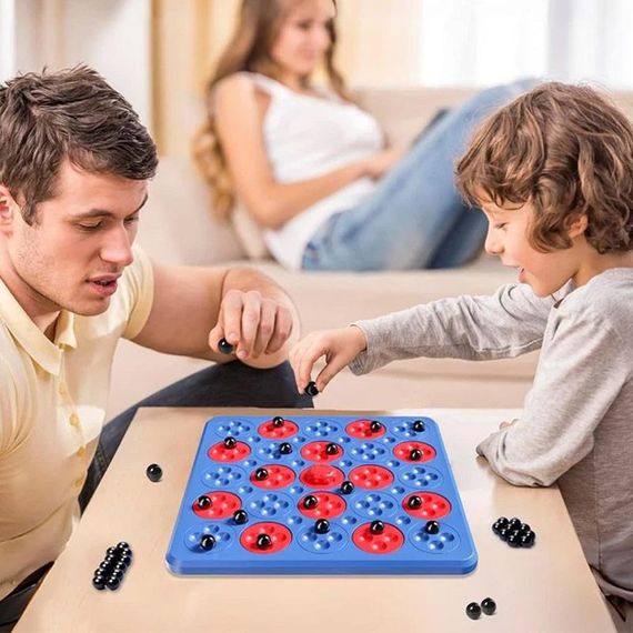 Настільна інтерактивна гра Ummi ME-194 Magnetic Chess Game 5 in a Row Blue | Зображення 3