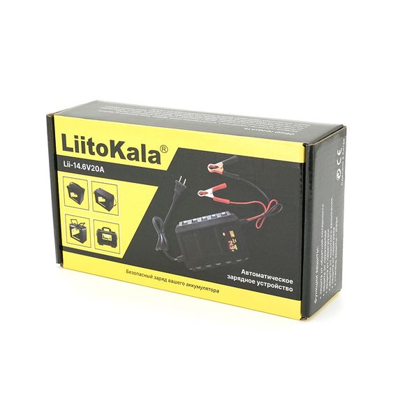 Зарядка LiitoKala Lii-148200 для LiFePO4 АКБ 14.6V 20A,крокодилы,BOX | Зображення 1