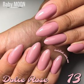 Гель-лак BABY MOON Dolce Rose №13 теплий рожевий, 6 мл