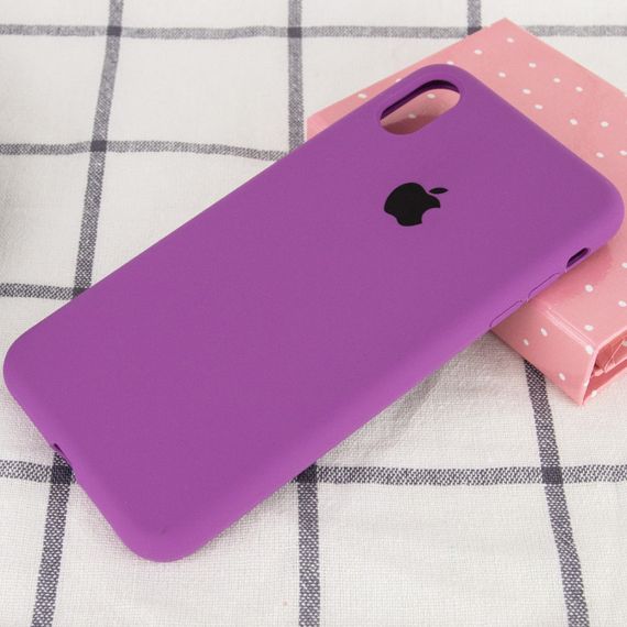 Чохол Silicone Case Full Protective (AA) для Apple iPhone XS Max (6.5") Фіолетовий / Grape | Зображення 1