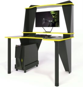 Стол геймерский ZEUS IVAR-2 черныйжелтый