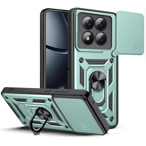 Чохол Ummi Camshield Serge Ring для Xiaomi Redmi Note 15 Pro+ 5G / Poco M8 Pro 5G Зелений / Green | Зображення 1