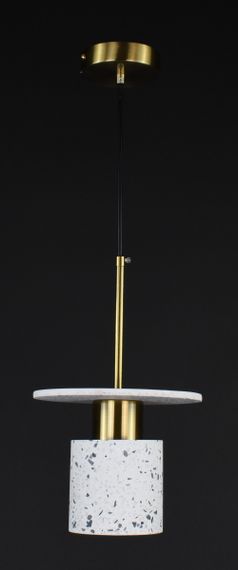 Люстра підвісна на 1 лампочку 27673 Латунь 37-180х20х20 см. | Зображення 1