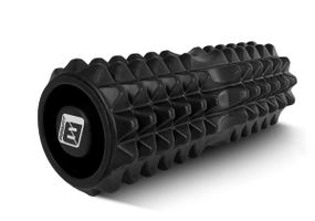 Масажний ролик EasyFit Grid Roller 33 см v.1.2 із заглушками із двох сторін Чорний (EF-2022a-BK)