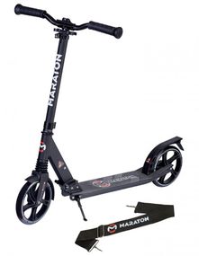 Самокат Maraton Comfort з переднім амортизатором Двоколісний складаний самокат, високе кермо до 108 см, колеса 200 мм, до 100 кг.