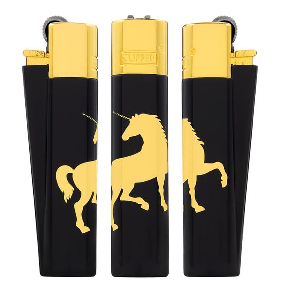 Запальничка Газова Clipper У Футлярі "Unicorn Gold" | Зображення 1