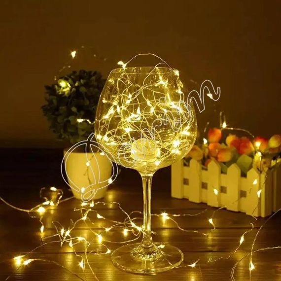 Гирлянда нить Роса от USB, 50м, 500LED / Светодиодная новогодняя гирлянда