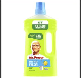 Mr. Proper з ароматом лимона – Засіб для миття підлоги та поверхонь, 1 л, з рослинними інгредієнтами