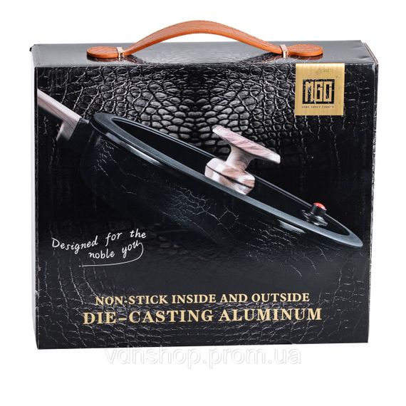 Алюмінієва сковорода з керамічним покриттям антипригарним 1.8 л Ø 24 см чорна MGC HP-4-457B | Зображення 8