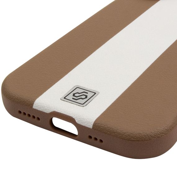 Шкіряний чохол Rally with Magnetic Fit для Apple iPhone 17 (6.3") Beige / White | Зображення 5