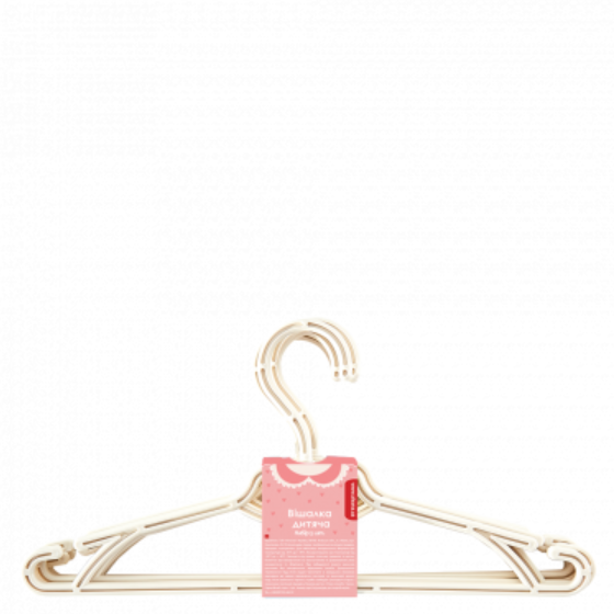Набір вішалок для одягу дитячі 5шт біла троянда Алеана