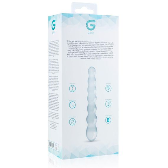 Скляний ділдо у вигляді намистин Gildo Glass Dildo No. 19 | Зображення 5