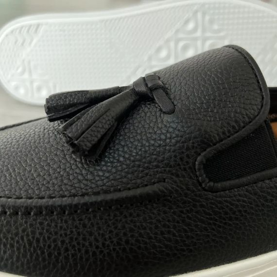 Кожаные мужские лоферы на толстой подошве 45 размер | Зображення 4