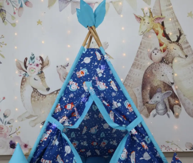 Вигвам для юного космонавта !Вигвам палатка Космонавт БОН БОН+ корзина для игрушек  Полный комплект ! | Зображення 5