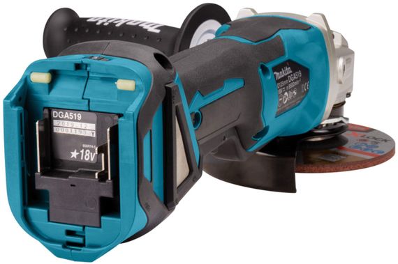Шліфмашина кутова акумуляторна Makita DGA519Z (125 мм, 3000-8500 об/хв, BL, LXT, X-LOCK, без акумуляторів та зарядного пристрою) | Зображення 7