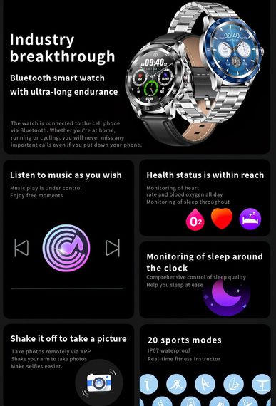 UWatch Smart Terminator New Silver | Зображення 3