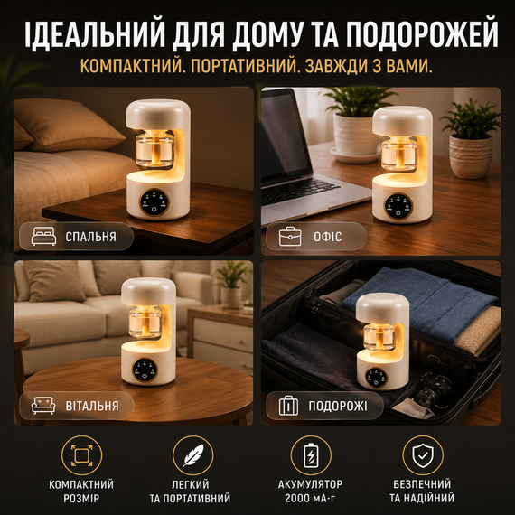 Фумігатор-нічник 2 в 1 з рідиною від комарів до 20 м² — електричний знищувач комах з таймером та сенсорним керуванням | Зображення 7