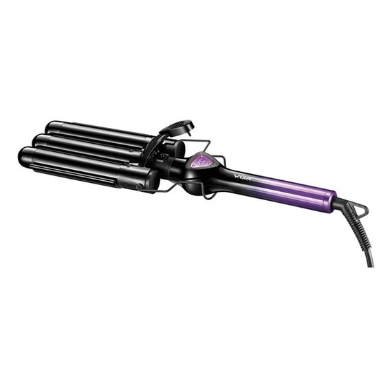 Плойка для волосся потрійна VGR V-590 PURPLE 130 Вт фіолетова | Зображення 1