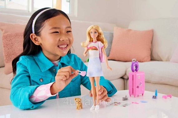 Игровой набор Кукла Barbie Путешественница со щенком (HJY18) | Зображення 5