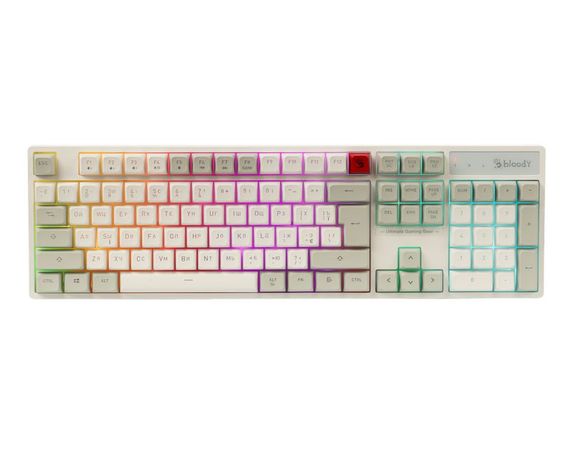 Клавіатура ігрова B230N Bloody, USB, колір білий