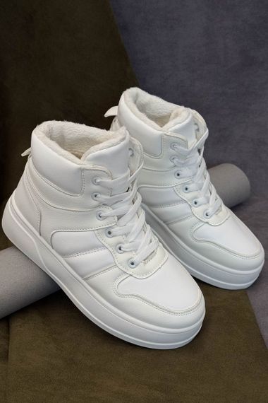 Кросівки жіночі зимові на хутрі, колір білий, 248RQT12 | Зображення 2