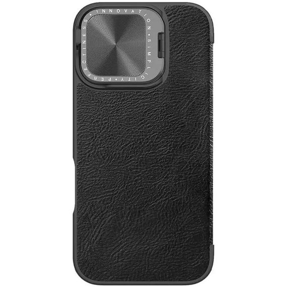 Шкіряний чохол-книжка Nillkin Qin Prop для Apple iPhone 16 (6.1") Black | Зображення 1