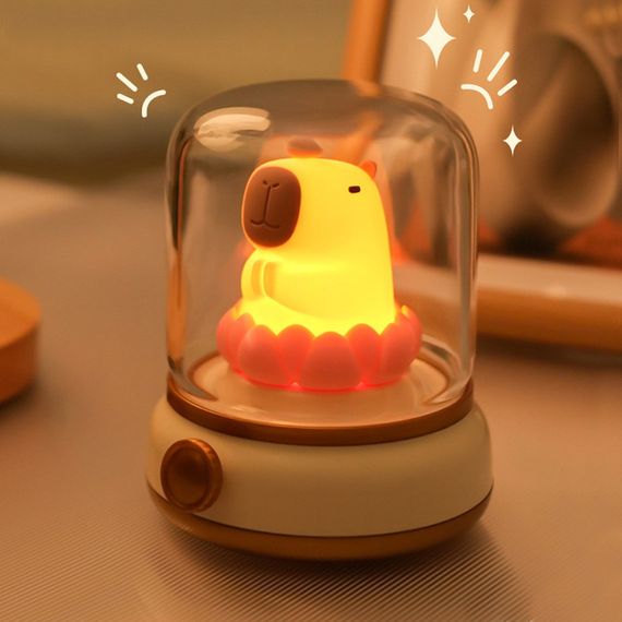 Ночник Capybara and Lotus Yellow | Зображення 1