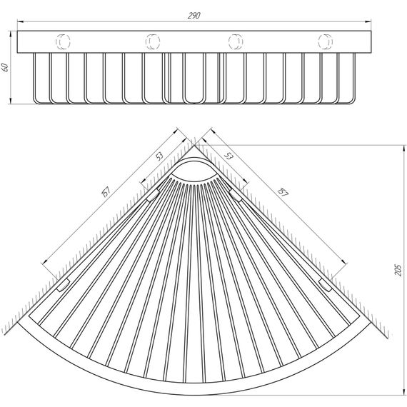 Поличка кутова TOPAZ 4115-1 | Зображення 1