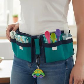 Поясна сумка для мам 4 кармани / Органайзер на пояс для мам до 112 см Waist Diaper Bag / Сумка органайзер для мами