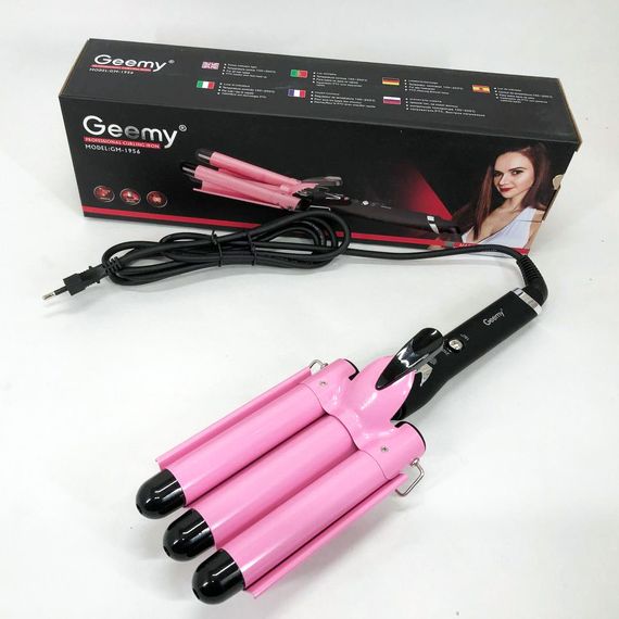 Міні плойка гофре GEMEI GM-1956-25 потрійна, Прилад для завивки волосся, ZG-432 Автоматична плойка | Зображення 3
