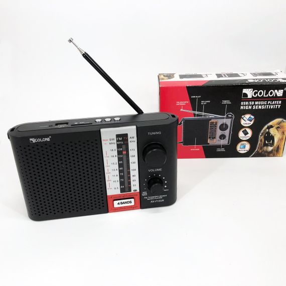 Фм радіо з mp3 програвачем GOLON, Портативний всехвильовий радіоприймач, Радіо з підтримкою флешок YG-92 | Зображення 7