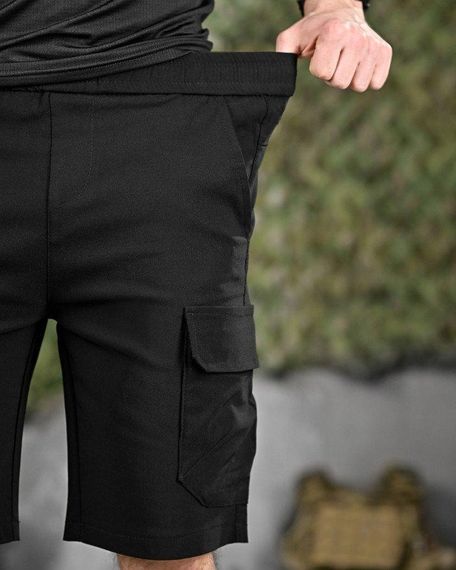 Міські стрейчеві шорти AHILES чорні ДЛ6358 | Зображення 4