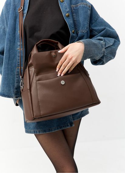 Жіноча спортивна сумка Sambag Vogue BKT шоколадна 37 х 25 х 16 см (90158020) | Зображення 2