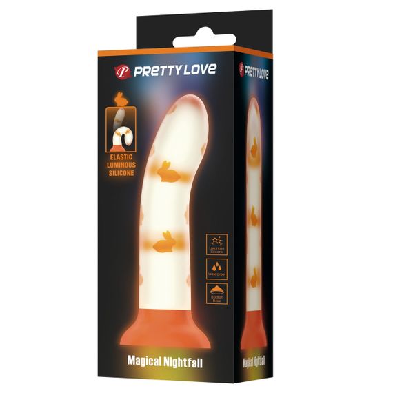 Фаллоимитатор на присоске Pretty Love Magical Nightfall, светящийся в темноте, 17 х 3.3 Sex Aura | Зображення 7