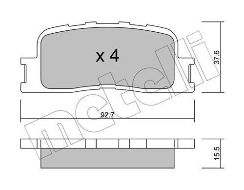 Колодки тормозные задние Toyota Camry 01-11 Highlander 00-03 Lexus ES 96-06 22-0753-0 | Зображення 4