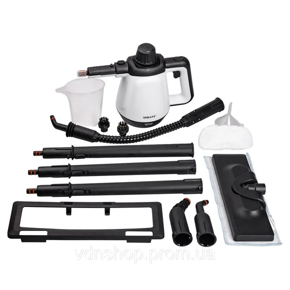Пароочисник ручний Sokany 1200 Вт з насадками, відпарювач для кухні, меблів та ванної, парове чищення | Зображення 1