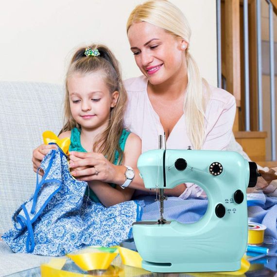 Портативная швейная машинка YurDoca с выдвижным столом и подсветкой, модернизированная, две нити, двухскоростн | Зображення 5